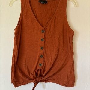 Sanctuary Terracotta Button-Front Tank Top